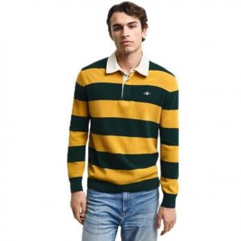 Polo Gant Tartan Verde a Maniche Lunghe XL