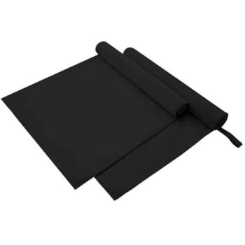 Pack de serviettes de sport noir 2 unités 180 x 90 cm