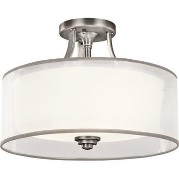 Lacey 3 Light SemiFlush Mount Antique Pewter