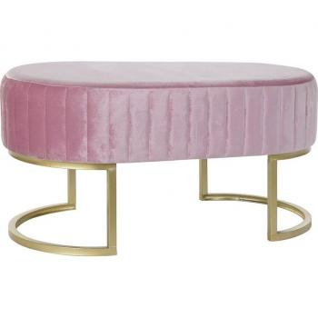 Dkd Home Decor Barhocker Rosa Gold – Metall‑Samt (90×50×45 cm)