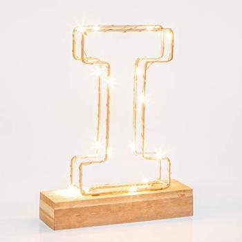 LED Letter Light with Wire Frame I – Rose Gold Finish