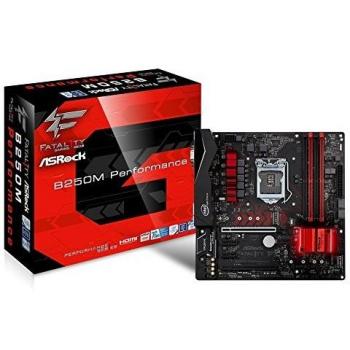 ASRock B250M Performance Fatal1ty M‑ATX Board, Intel® B250 Socket H4, DDR4 Support – Grey