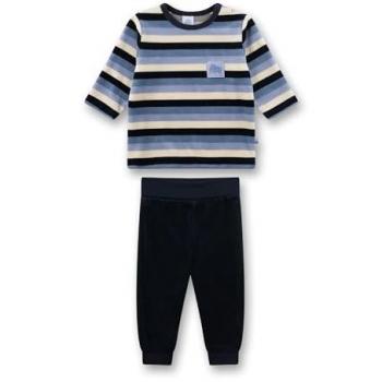 Sanetta Kinder-Pyjama lang, Ringel blau-natur