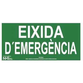 Eixida d'Emergència Luminiscente 640x320 mm Sekureco