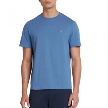 Farah Danny Regulaer Fit T-Shirt in Sheaf Blue, size L