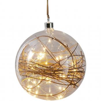 LuminaRattan 20cm Transparent Bauble