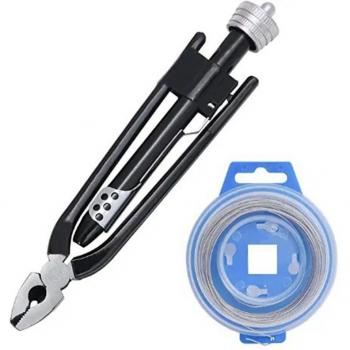 6-Inch Aircraft Safety Wire Twister Pliers with 15M of 0.7mm Lock Wire