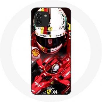 Coque Samsung Galaxy A03 Formula 1 Sebastian Vettel rouge – Maniacase