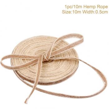 DIY Flax and Hemp Decorative Ribbon