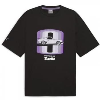 Camiseta de Hombre Puma Porsche Legacy 911, Manga Corta, Color Negro, Talla L, Algodón Sostenible