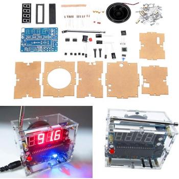 Receptor FM Compacto 5W con Pantalla LED y Antena de Alambre