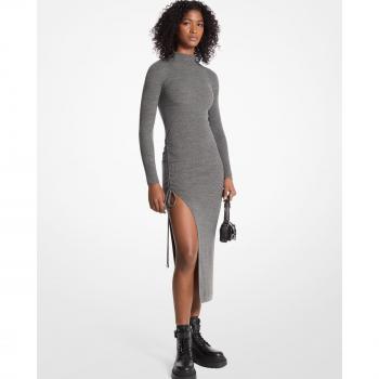 Michael Kors Wool Bend Midi Dress – Gray Small