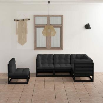 Set de muebles de exterior PROLENTA PREMIUM 5 pzas con cojines