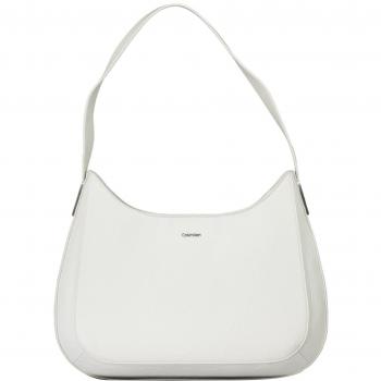 Calvin Klein Shoulder Bags, female, White, Size: ONE SIZE Polyester Shoulder Bag with Contrasting Details