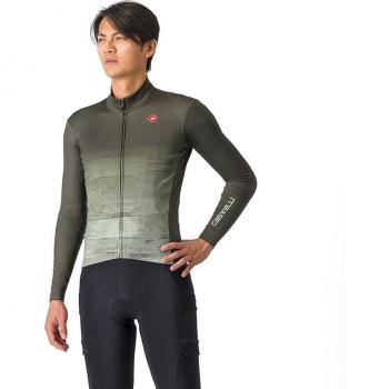 Maglia Castelli Unlimited Thermal Verde scuro a Maniche Lunghe