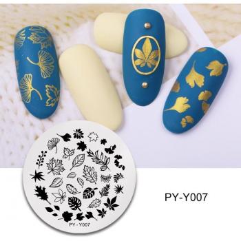 Placas Redondas para Estampado de Uñas