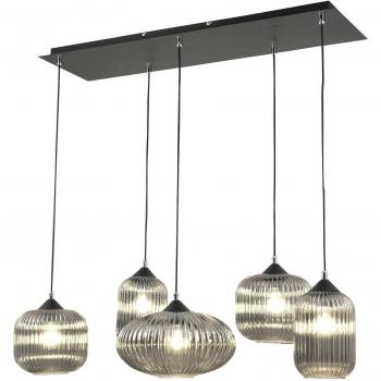 Fabas Luce Gillis 5-Bulb Glass Pendant Light