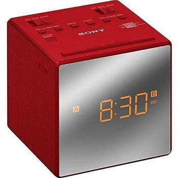 Sony Radio Despertador Rojo ICFC1TR con 2 Alarmas Configurables