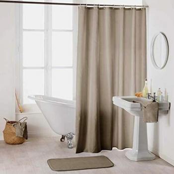 Douceur d'intérieur Rideau de Douche Taupe 180 x 200 cm