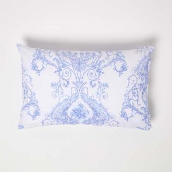 Coussin Polycoton Décoratif Bleu 50x30cm