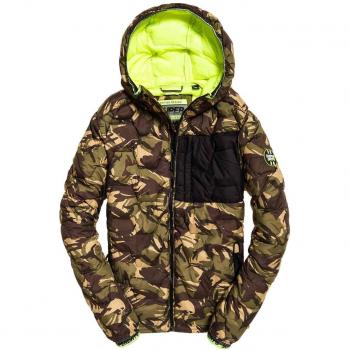 Homme Veste Superdry Hex Couette Camo Taille 3XL Vert