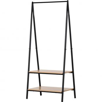 Metal Garment Rack with Shelves
