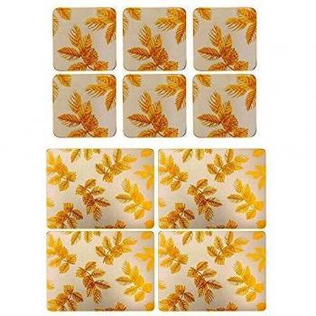 Soft Grey Leaf Design Placemats & Coasters – Sara Miller