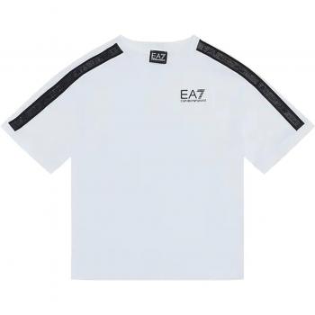 EA7 Camiseta Infantil Logo Series Color Blanco