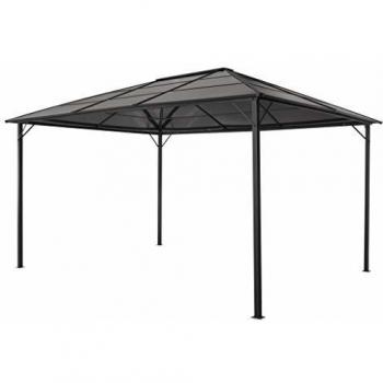 Cenador de aluminio 4x3x2,6 m negro