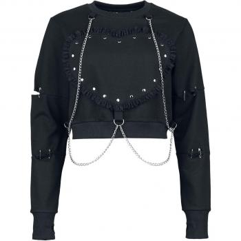 Heartless Schwarzer Hoodie – Florentina‑Style Top für Frauen (XS–XXL)