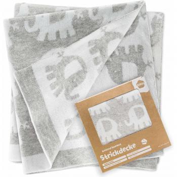 Fillikid Krabbeldecke Elefanten Grau 75x100 cm