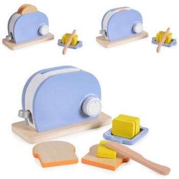Moni Mini-Koch-Set: Holz-Toaster 4341 mit Butter und Messer