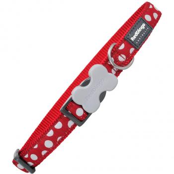 Collar canino Red Dingo con lunares (talla: 2,5 x 41-63 cm)