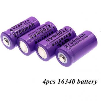 Batterie 16340 2700mAh Li-ion avec Chargeur