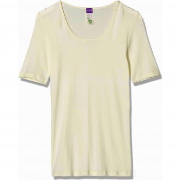 LIVING CRAFTS Bio Baumwoll Shirt für Damen – 1/4 Arm – Beige – GOTS zertifiziert