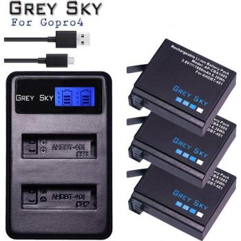 GoPro Hero4 Action Camera Battery Charger with LCD
