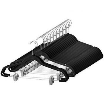 Premium Non-Slip Trouser Hangers with Clips