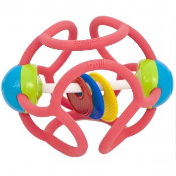 First Ball Red Teether – Squeeze & Pull
