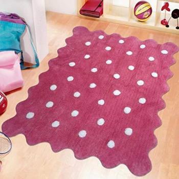 Tapis Douillet Enfantin Rose, Dimensions 120 cm × 160 cm