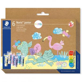 STAEDTLER Fingermalfarbe Noris Junior 6-teilig Pastell