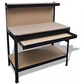 ToolTech Professional Workbench with Pegboard and Drawer