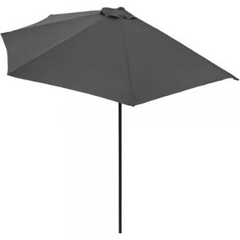 Ombrellone Mezzaluna Grigio 270 cm da Giardino a Parete