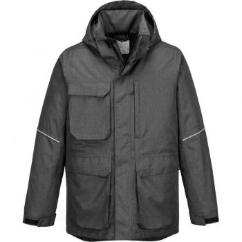 Portwest grauer Winterparka mit vielen Taschen