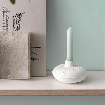 Villeroy & Boch It's my Home Kerzenhalter Socculente aus Premium Porzellan, grün und weiß