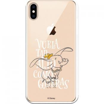Funda Transparente Oficial Disney Dumbo Vuela Tan Alto para iPhone XS Max