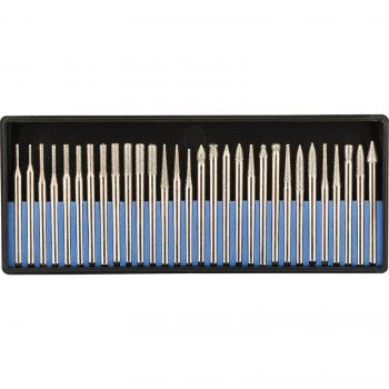 Draper 30 Piece Diamond Coated Rotary Burr Set | Silver | 45001