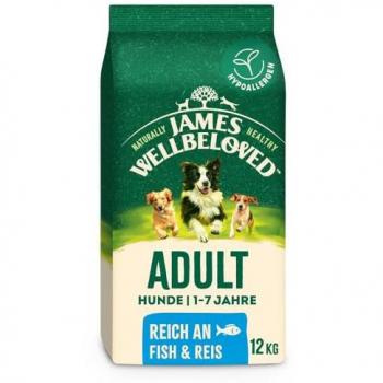 Pacchetto Duo 12 kg James Wellbeloved Adult Pesce & Riso