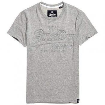 Superdry T-Shirt Vintage Logo Tonal Entry, Grigio (Grey Marl 07q), L