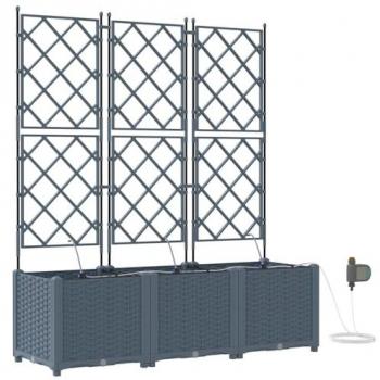 EcoSteel Garden Container – Light Grey, 120x40x142 cm – Vidaxl