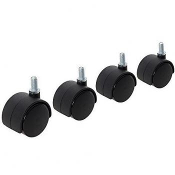 Ruedas gemelas 4 pzas con perno de 40 mm